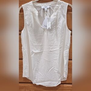 Magaschoni Ivory Sleeveless Tank Top